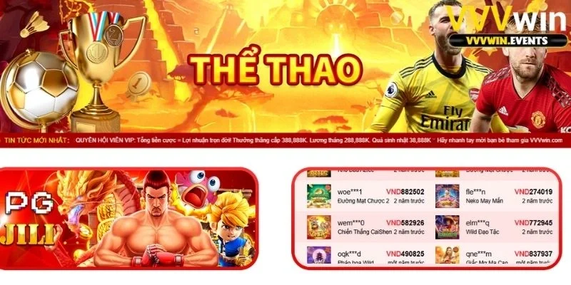 Thể thao VVVwin 1 Thể thao VVVwin