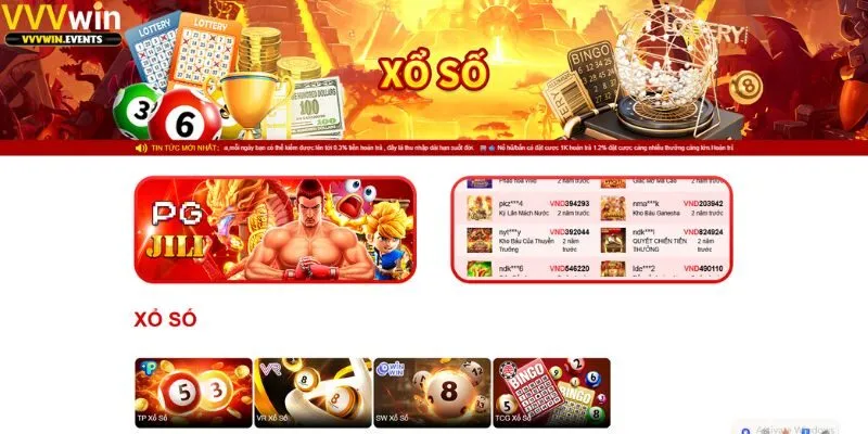 Xổ số và lô đề online VVVVWin hiện đại